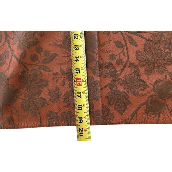 Lauren Ralph Lauren Set of Six Napkins Campbell Jacquard Rust 20" Leaf Foliage - Picture 4 of 5